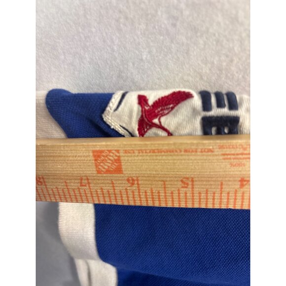 Eddie Bauer Blue Polo Shirt Embroidered Logos Mens Casual Short Sleeve Cotton xl - Picture 10 of 15